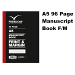 Freedom 96 pages A5 Manuscript Books F/M